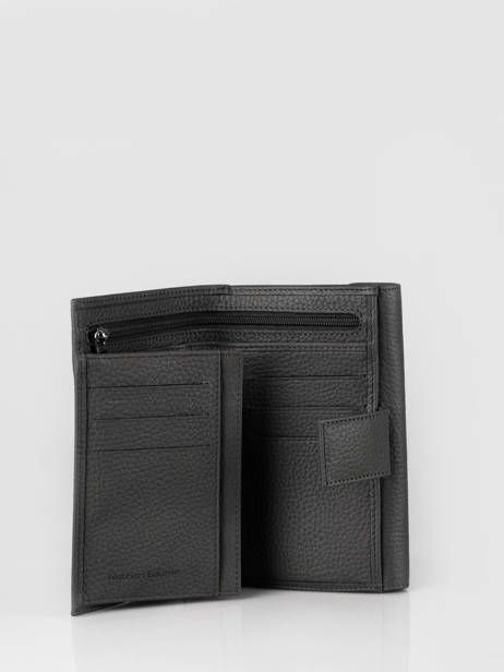 Portefeuille Nathan baume Zwart grained 410N ander zicht 1