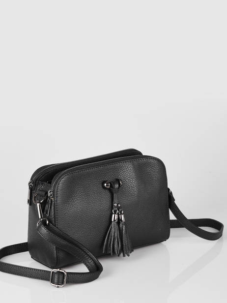 Sac Bandouliere Caviar Cuir Milano Noir caviar CA21101 vue secondaire 2