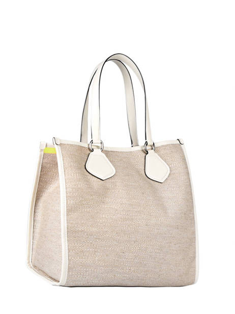 Sac Cabas D'été Toile De Jute Et Cuir Lancel cabas d'ete A10749 vue secondaire 4