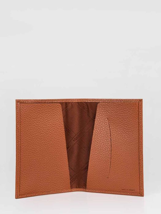 Longchamp Le foulonné Etui passeport Marron