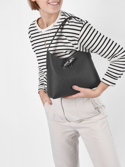 Longchamp Roseau Besace Noir
