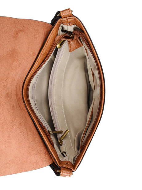 Sac Bandouliere Vintage Flora & co Marron grained F8044 vue secondaire 2