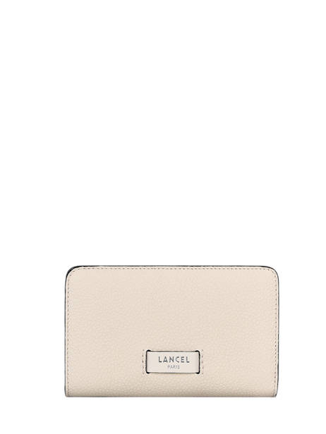 Portefeuille Rectangulaire Zippé Ninon Cuir Lancel Beige ninon A11123
