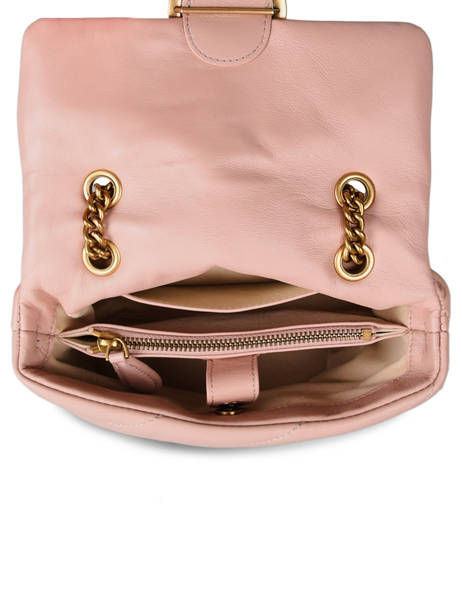 Cross Body Tas Mini Love Bag Puff Maxi Quilt Leder Pinko Roze love bag puff 1P22JD ander zicht 3