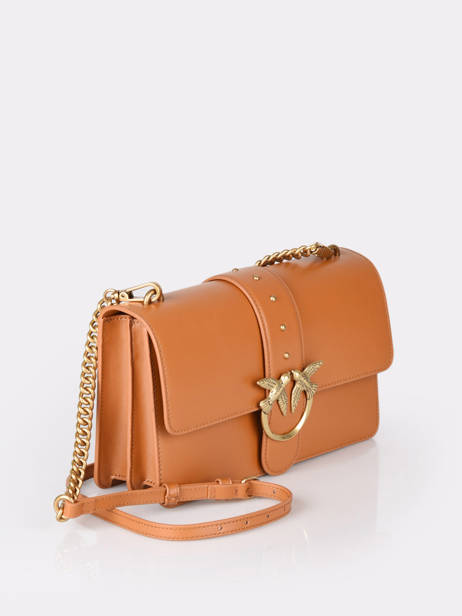 Sac Bandoulière Classic Love Bag Icon Simply Cuir Pinko Marron love bag icon 1P22JH vue secondaire 2