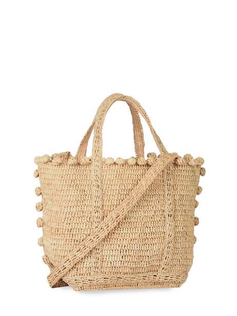 Handtas Le Cabas Raffia Pompons Vanessa bruno Beige cabas raphia 75V40435 ander zicht 5