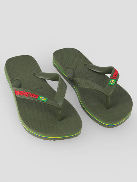 Teenslippers Brazil Logo Havaianas Groen sandales / nu-pieds 4110850B ander zicht 1