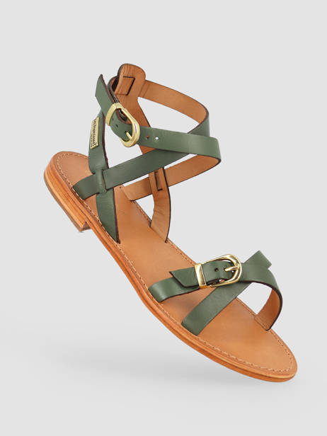 Sandalen Hepana Uit Leder Les tropeziennes Groen accessoires HEPANA ander zicht 2