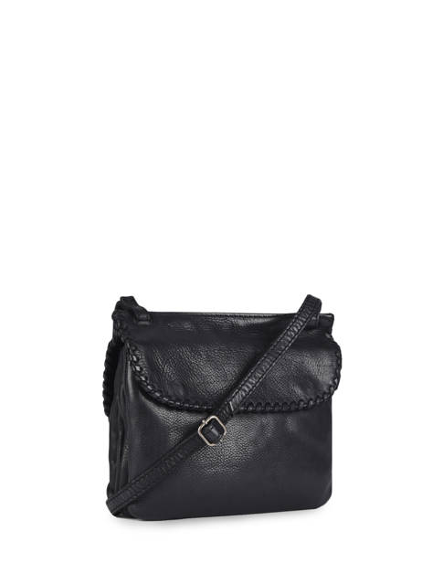 Cross Body Tas Utility Leder Basilic pepper Zwart utility BUTI05 ander zicht 4