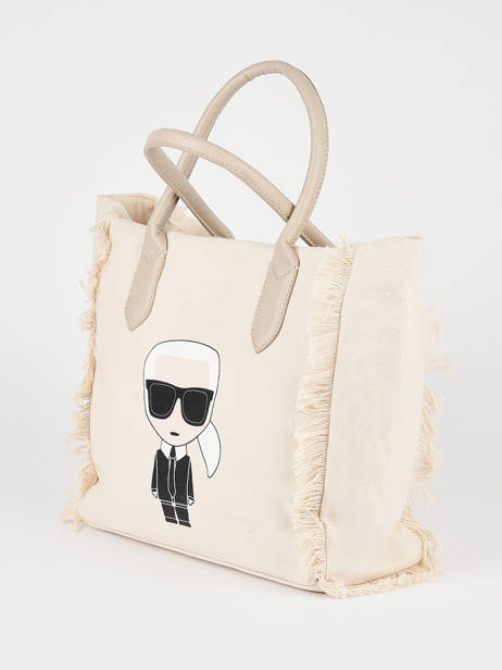 Sac Shopping K Ikonik Fringed Karl lagerfeld Beige k ikonic 221W3011 vue secondaire 2