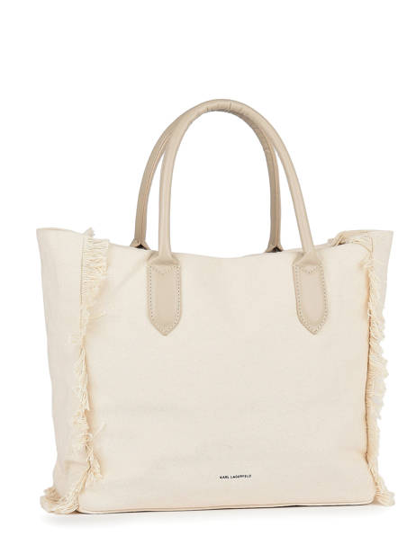 Sac Shopping K Ikonik Fringed Karl lagerfeld Beige k ikonic 221W3011 vue secondaire 4