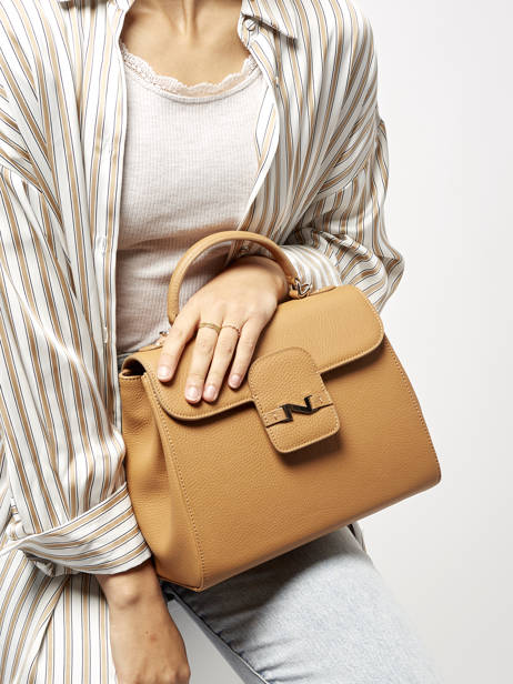 Handtas Duras Leder Nathan baume Bruin ines 1 ander zicht 2