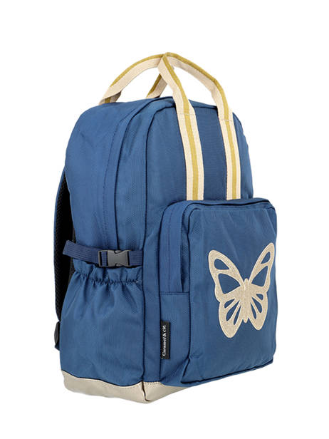 Rugzak 1 Compartiment Caramel et cie Blauw boheme FI ander zicht 2