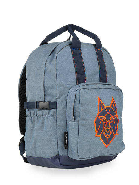 Rugzak 1 Compartiment Caramel et cie Blauw fier GA ander zicht 2
