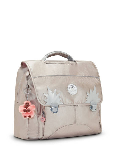 Boekentas 2 Compartimenten Kipling Zilver back to school KI3662 ander zicht 2