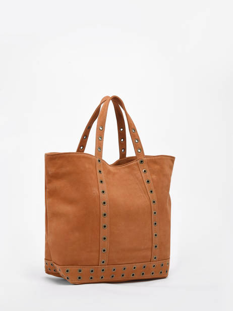 Sac Porté Main Cabas Cuir Cuir Vanessa bruno Marron cabas cuir 22V40413 vue secondaire 4