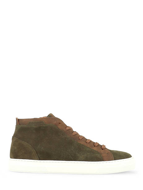 Mediumhoge Sneakers Spark Uit Leder Schmoove Groen men NQSB0441