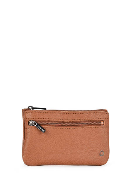 Porte-monnaie Cuir Etrier Marron madras EMAD612