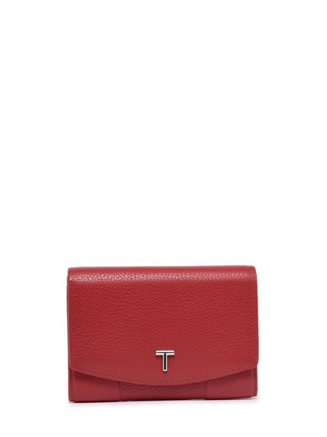 Porte-monnaie à Rabat Romy Cuir Le tanneur Rouge romy TROM3150