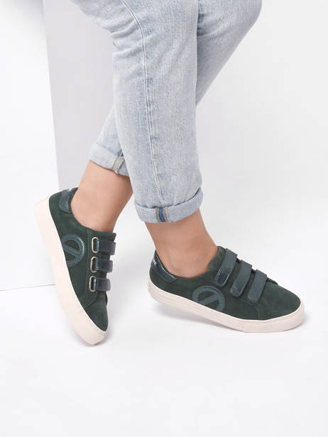 Sneakers Arcade Straps Side Uit Leder No name Groen women GEGC04EA ander zicht 2