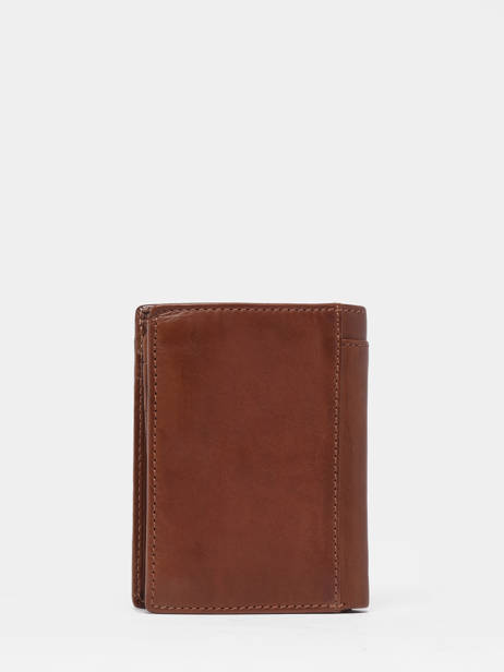 Portefeuille Porte Monnaie Cuir Basilic pepper Marron traveler BTRA91 vue secondaire 3