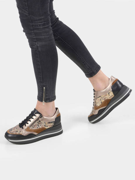 Olimpia Sneakers Uit Leder Mephisto Zwart women OLIMPI-S ander zicht 2