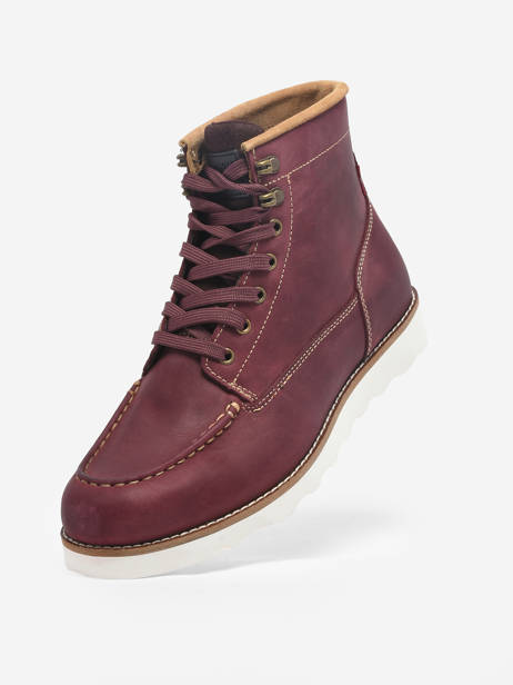 Boots Darrow Mocc Uit Leder Levi's Rood men 234733 ander zicht 1
