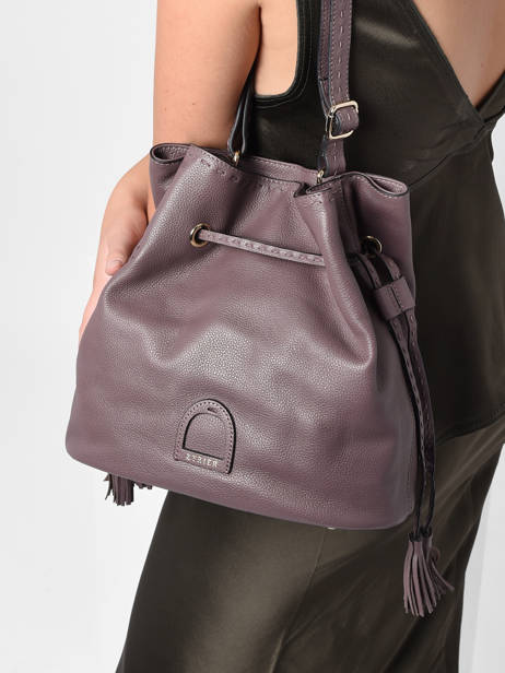 Sac Seau Tradition Cuir Etrier Violet tradition EHER29 vue secondaire 2