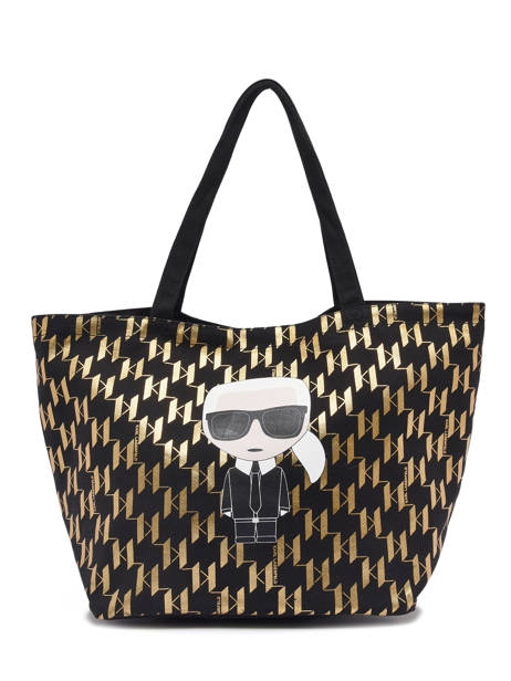 Shoppingtas K/ikonik Metallic Monogram Karl lagerfeld Zwart k ikonic 226W3907
