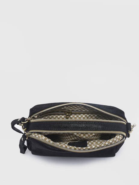 Cross Body Tas Vintage Leder Mila louise Zwart vintage 23673XSX ander zicht 3