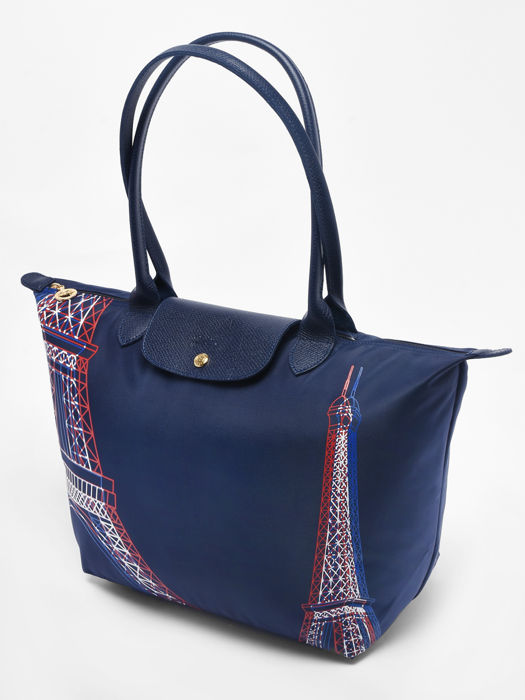 Longchamp Tarpolino Schoudertas Blauw