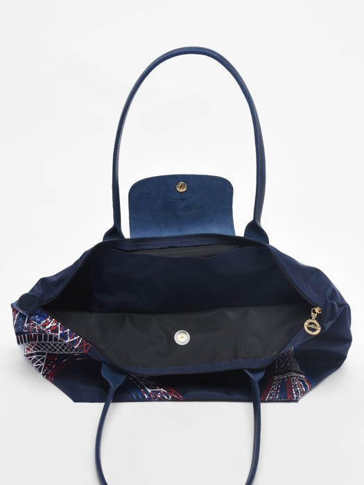 Longchamp Tarpolino Schoudertas Blauw