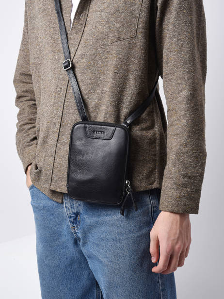Cross Body Tas S Foulonné Leder Etrier Zwart foulonne 42133 ander zicht 1
