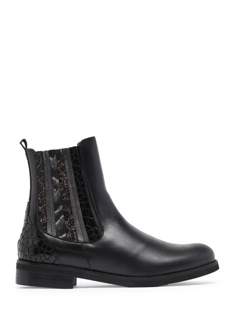 Bottines En Cuir En Cuir Folie's Noir women 5501