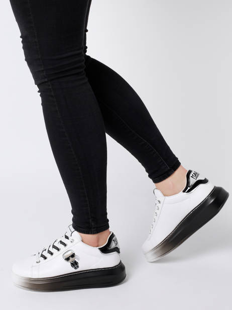 Sneakers Kapri Jellikonic En Cuir Karl lagerfeld Blanc women KL62533 vue secondaire 2