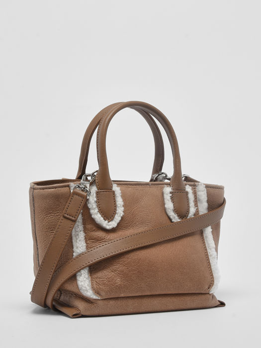 Longchamp Mailbox - shearling Handtas Bruin