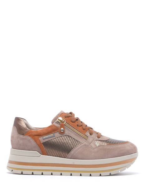 Sneakers Panthea Uit Leder Mephisto Beige women PANTHEA