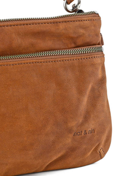 Cross Body Tas Vicky Leder Nat et nin Bruin vintage VICKY ander zicht 2