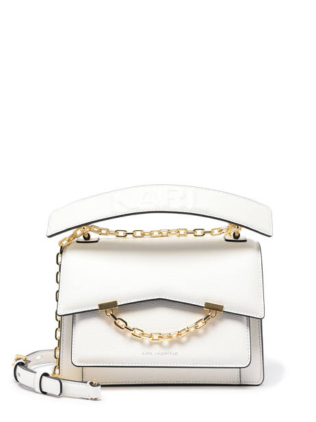 Sac Bandoulire Karl Seven Cuir Grain Karl lagerfeld Blanc karl seven 225W3081