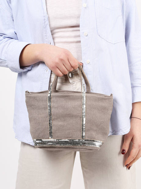 Cross Body Tas Baby Cabas Linnen Vanessa bruno Beige cabas lin 31V40410 ander zicht 1