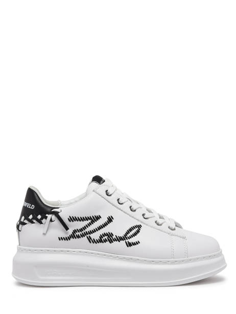 Sneakers Kapri Whipstitch Uit Leder Karl lagerfeld Wit women KL62572 ander zicht 1