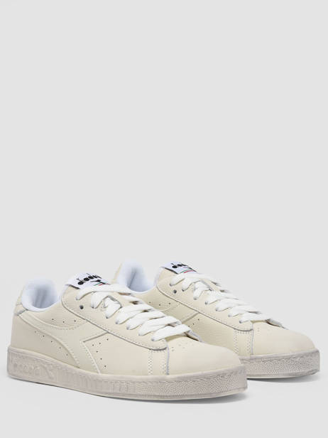 Sneakers Game Low Waxed En Cuir Diadora Blanc unisex 90000060 vue secondaire 4