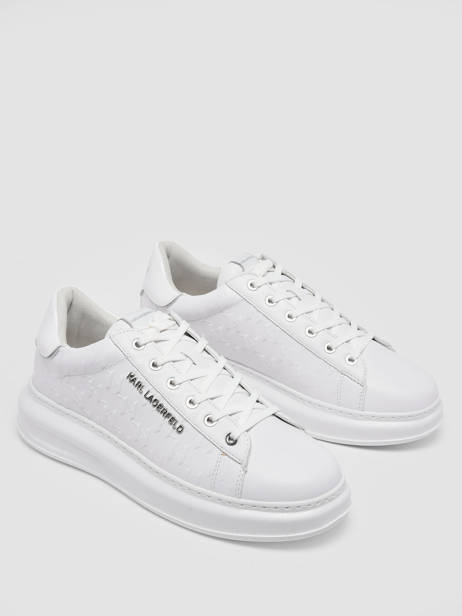 Sneakers Kapri Monogram En Cuir Karl lagerfeld Blanc men KL52549 vue secondaire 2