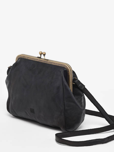 Cross Body Tas Heritage Leder Biba Zwart heritage BT22 ander zicht 2