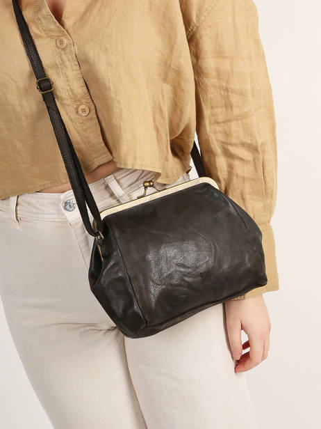 Cross Body Tas Heritage Leder Biba Zwart heritage BT22 ander zicht 1