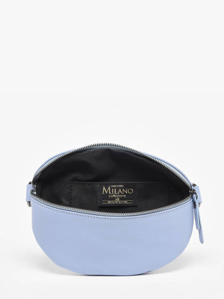 Sac Banane Milano Bleu caviar CA19091B vue secondaire 3