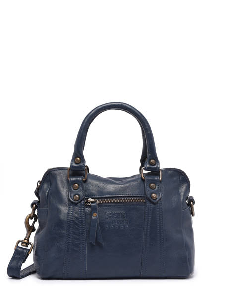 Cross Body Tas Cow Leder Basilic pepper Blauw cow BCOW57