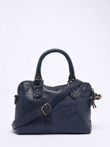 Cross Body Tas Cow Leder Basilic pepper Blauw cow BCOW57 ander zicht 3