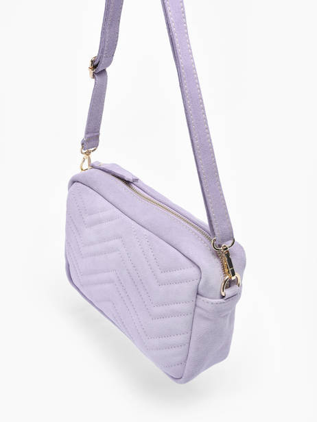 Sac Bandoulière Velvet Aspect Daim Milano Violet velvet VE19111L vue secondaire 2