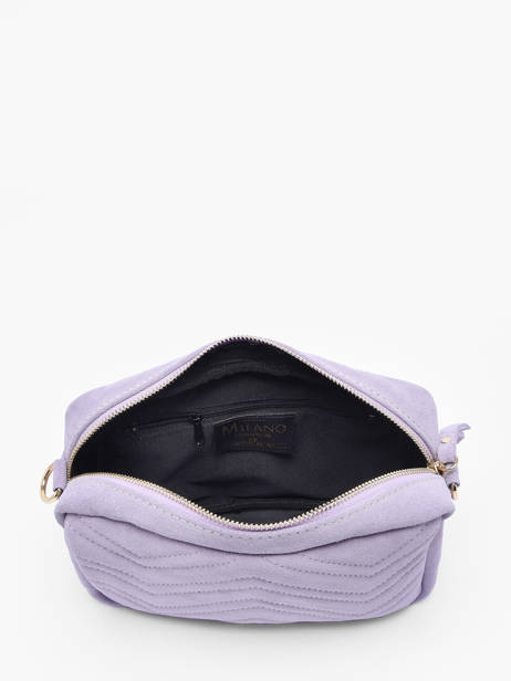 Sac Bandoulière Velvet Aspect Daim Milano Violet velvet VE19111L vue secondaire 3